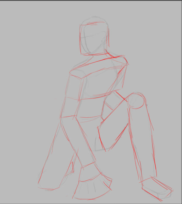 Block out of character in final pose