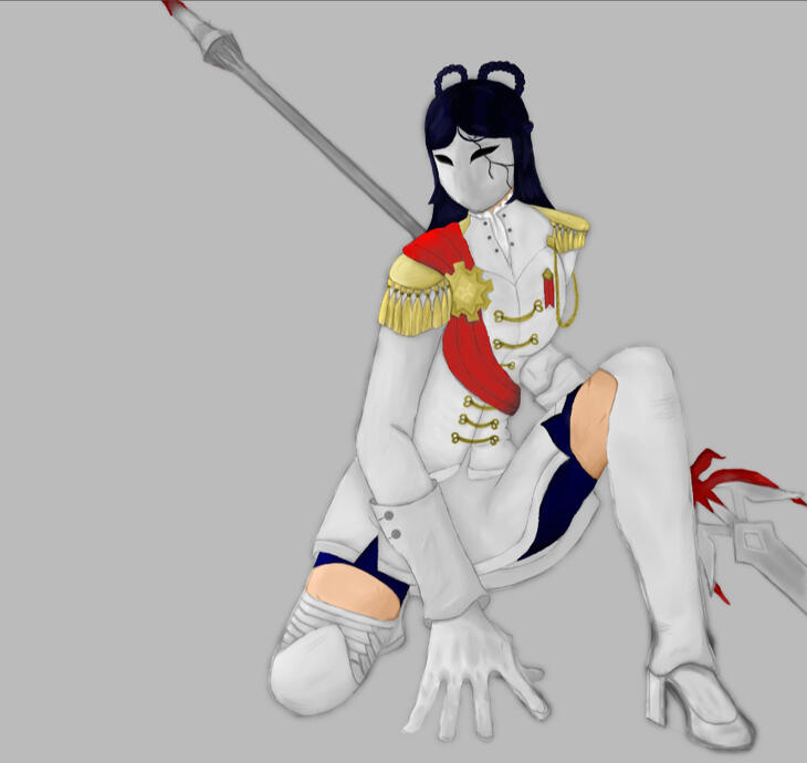 Final piece with colouring